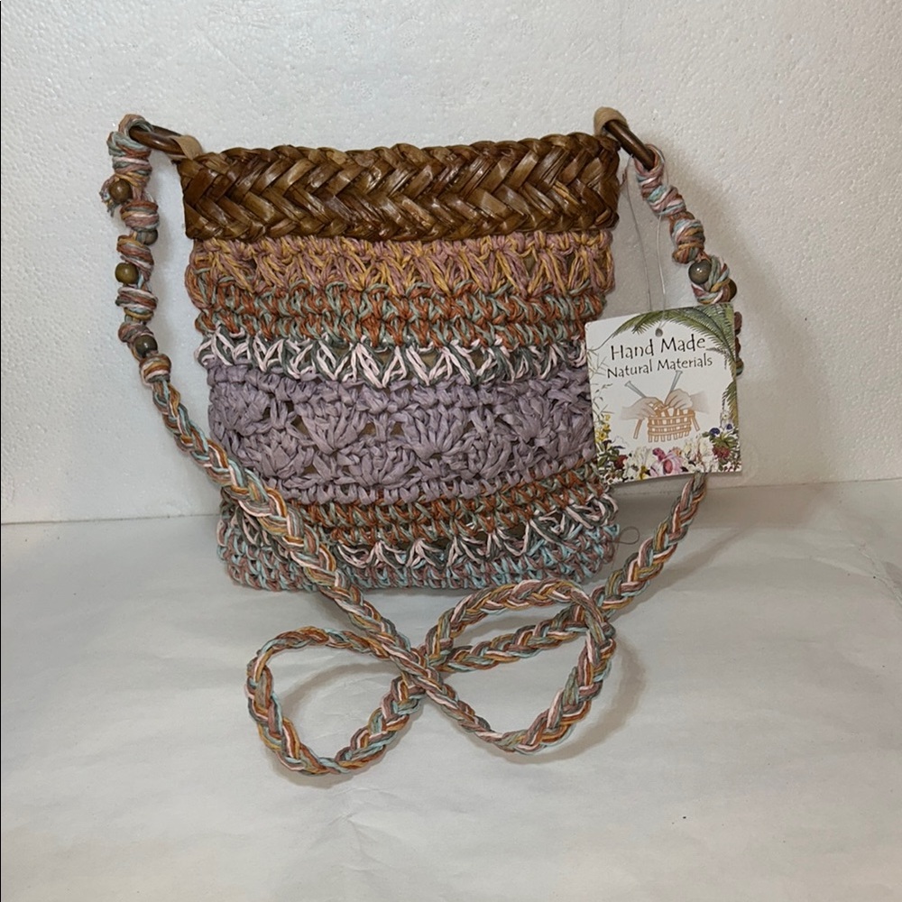Cappelli Multicolor Handmade Woven Crossbody Bag